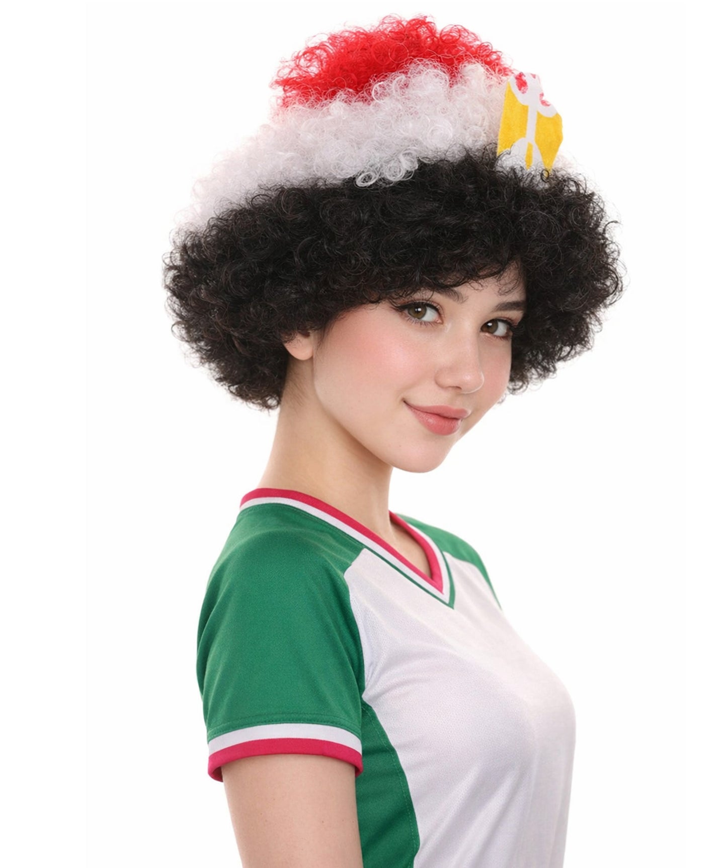Egypt Flag Afro Multicolor Wig