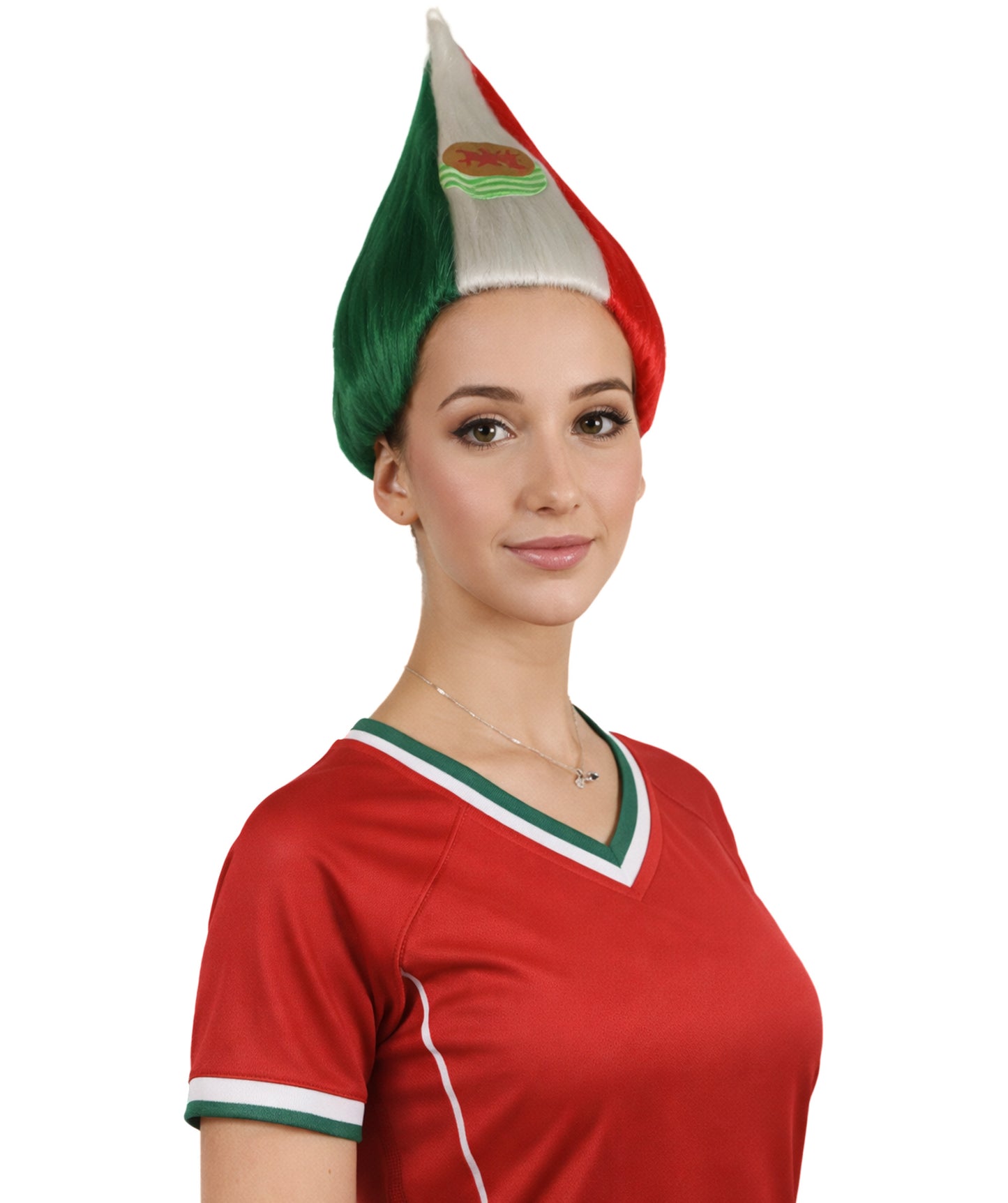 Mexico Flag Sport Troll Multicolor Wig
