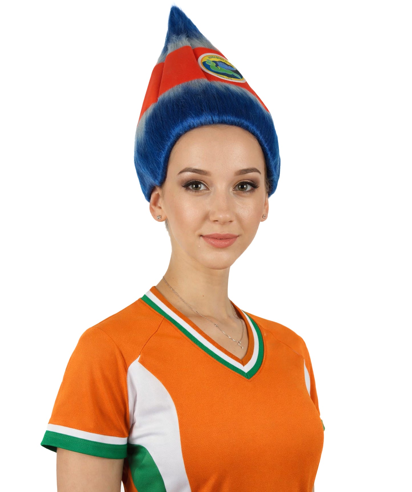 Costa Rica Flag Troll Multicolor Wig