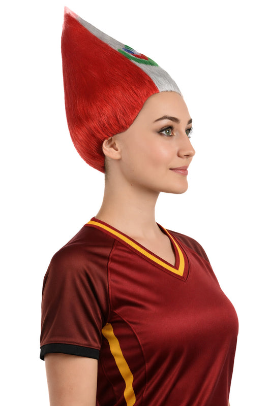 Peru Flag Sports Troll Multicolor Wig