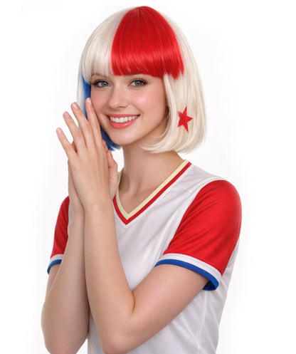 Panama Flag Bob Multicolor Wig