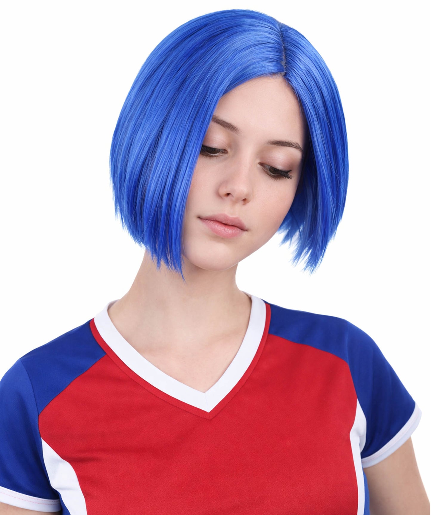 Sad Blue Womens Wig | Sexy Cosplay Party Halloween Wig | Premium Breathable Capless Cap