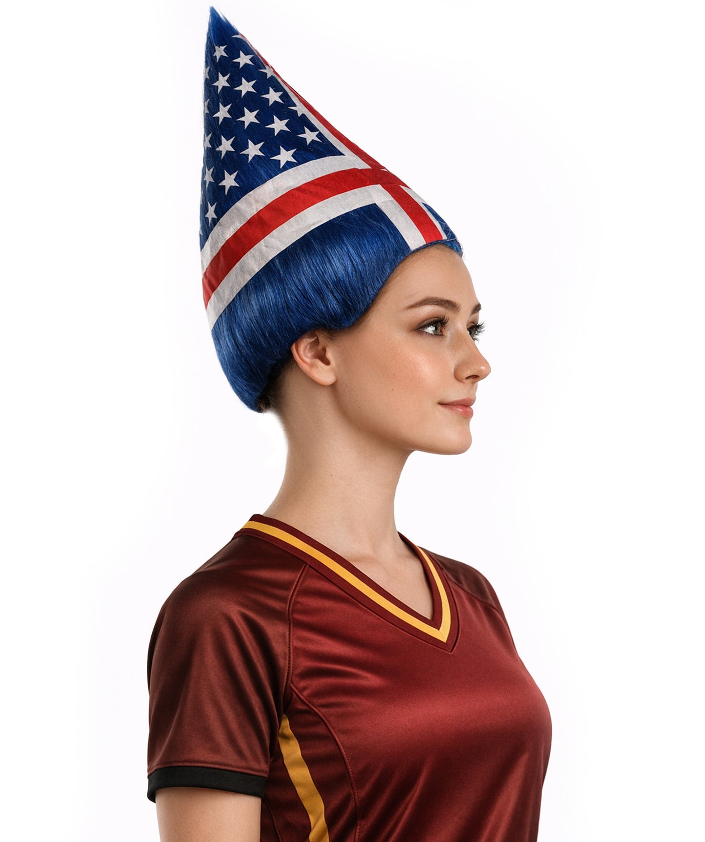 Iceland Flag Troll Multicolor Wig