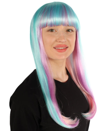 Womens Long Bob Wigs Collections |  Fancy Party Event Ready Halloween Wigs | Premium Breathable Capless Cap