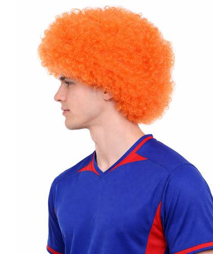 Unisex Orange Afro Wig | Jumbo Super Size Cosplay Halloween Wig