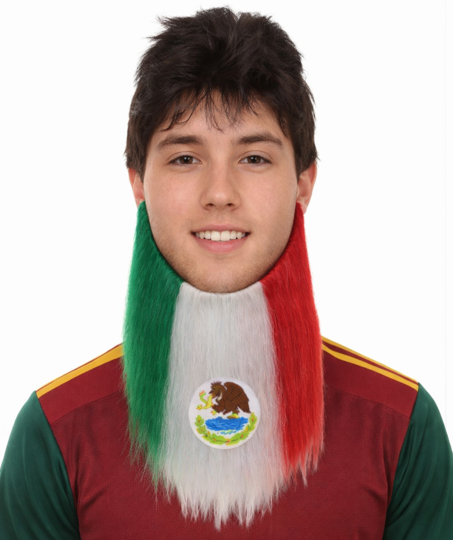Mexico Flag Red White & Green Beard