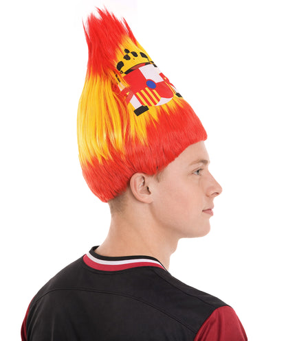 Spain Flag Troll Multicolor Wig