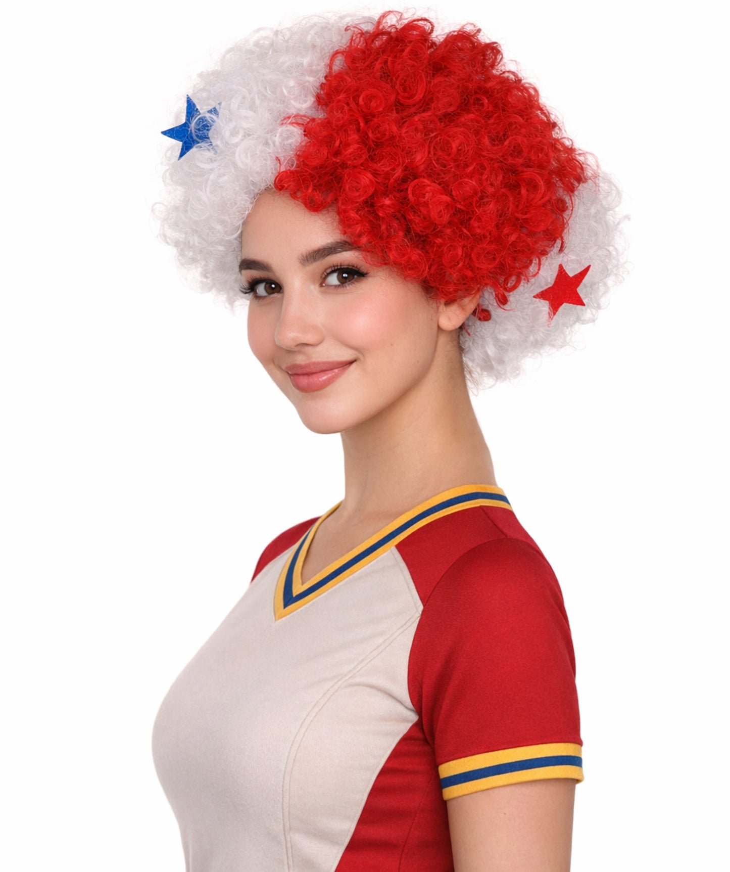 Panama Flag Afro Multicolor Wig