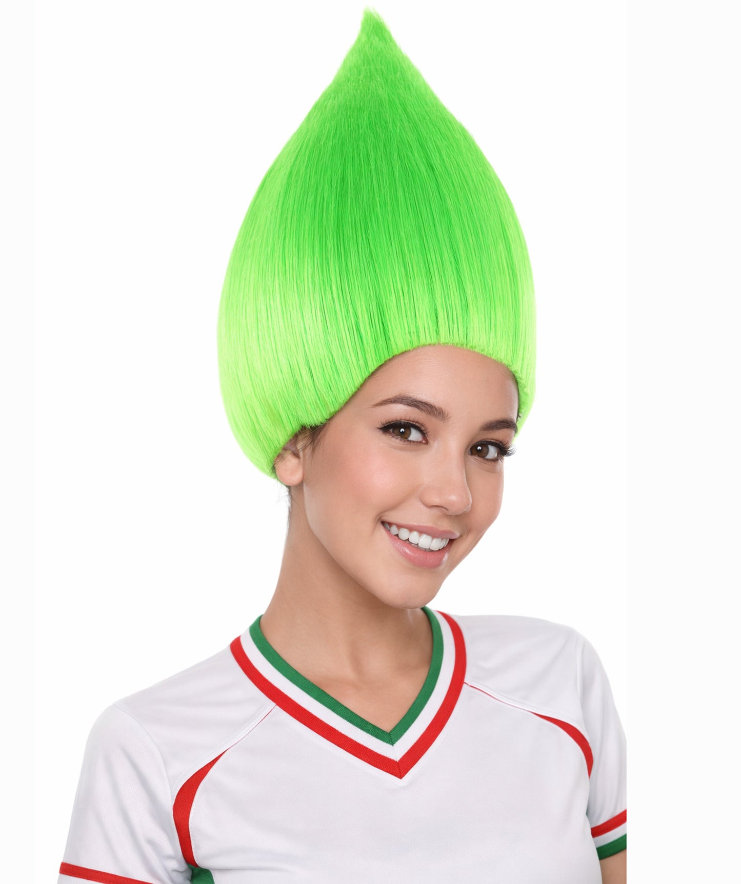 Unisex Santa's helper Neon Green Troll Wig