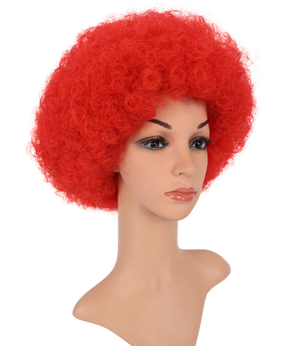 Turkey Flag Red & White Clown Afro Wig