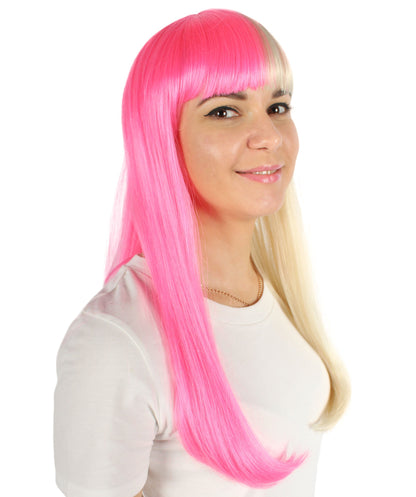 Womens Long Bob Wigs Collections |  Fancy Party Event Ready Halloween Wigs | Premium Breathable Capless Cap