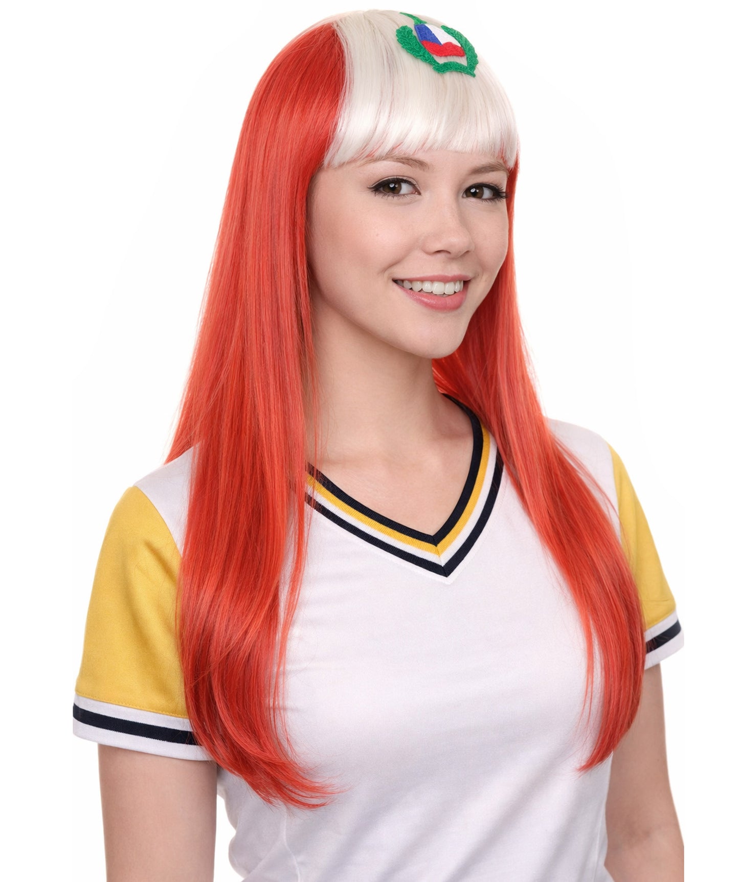 Peru Flag Long Bob Multicolor Wig