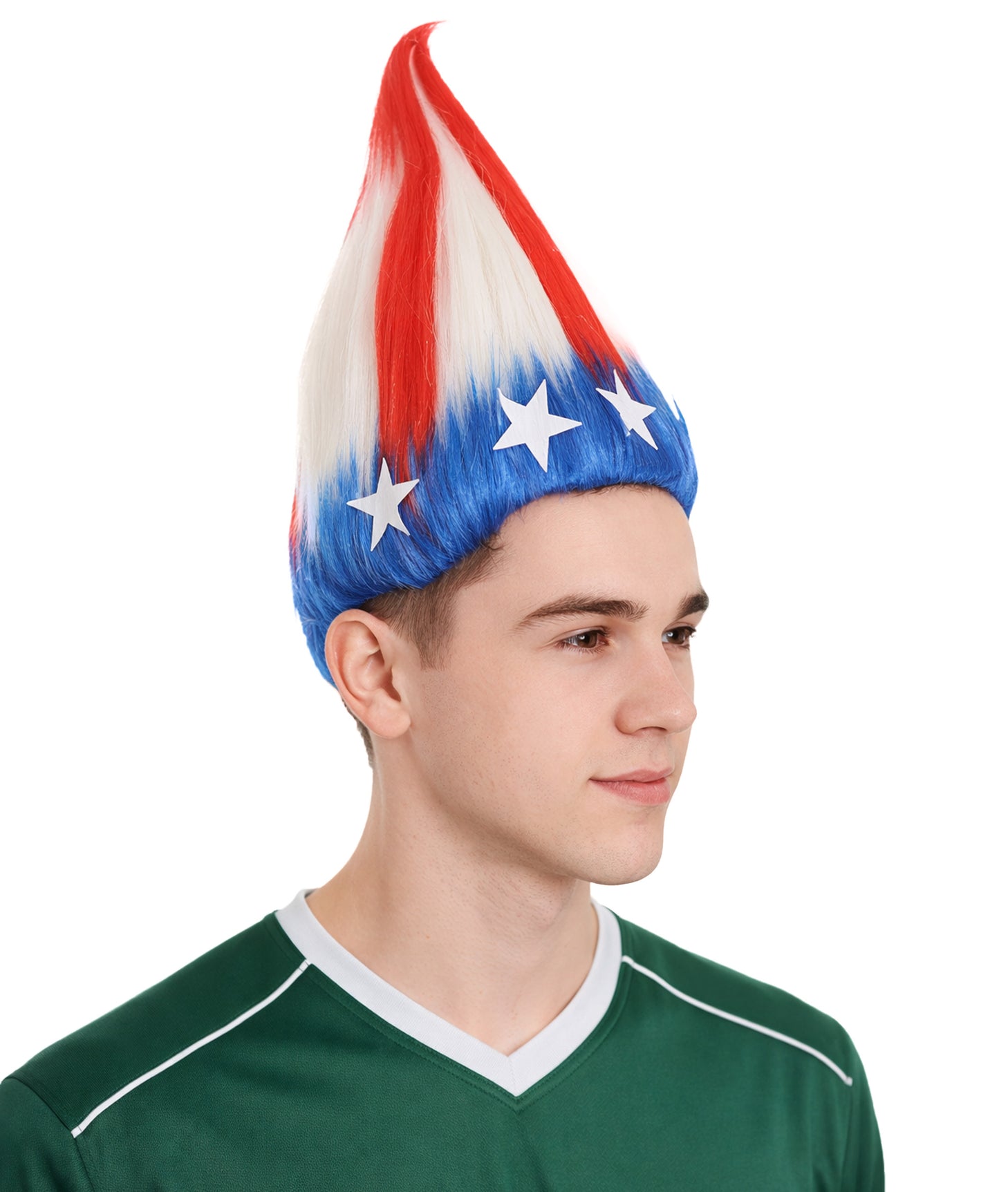 American Stripes Troll Multicolor Wig