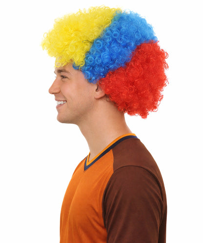 Ecuador Flag Afro Multicolor Wig