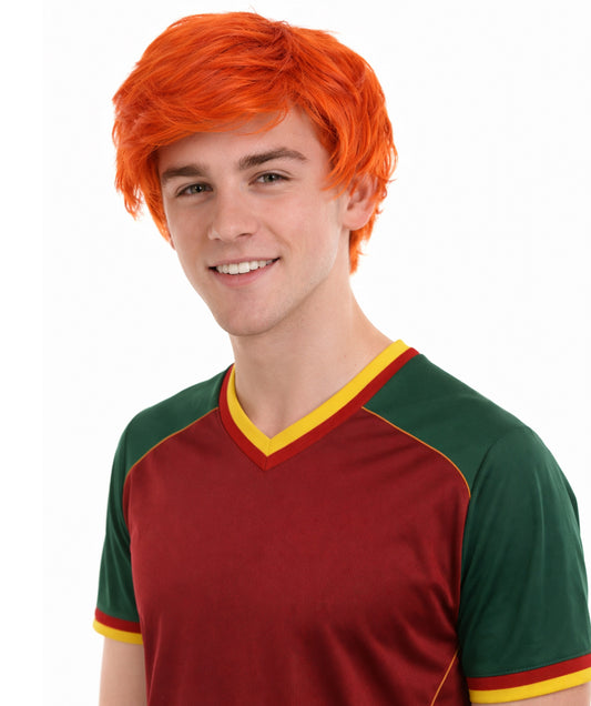 Men's Ginger Tony Orange Wig | Premium Breathable Capless Cap