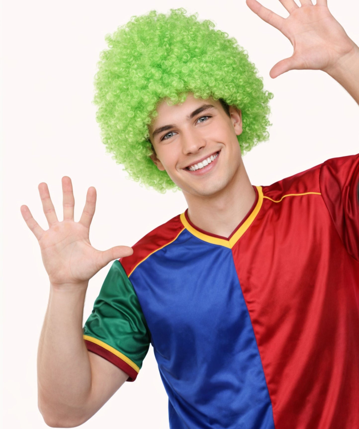 Super Afro Green Wig