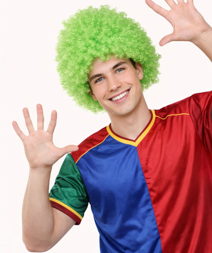Super Afro Green Wig