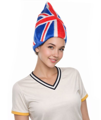 United Kingdom Flag Troll Multicolor Wigs