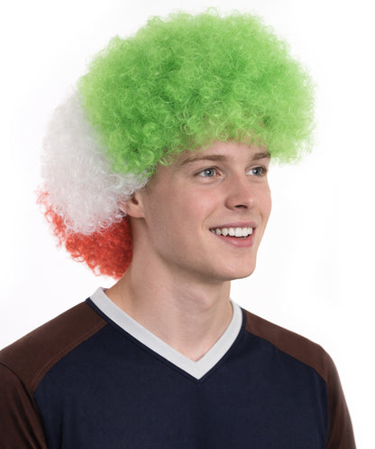 Iran  Flag Afro Multicolor Wig
