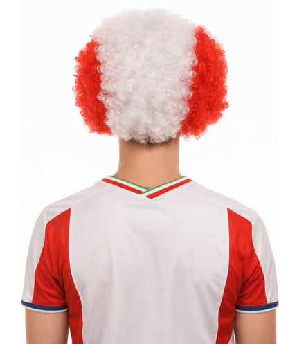 Peru Flag Afro Multicolor Wig
