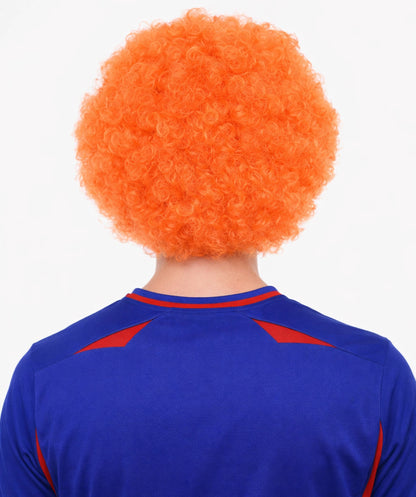 Unisex Orange Afro Wig | Jumbo Super Size Cosplay Halloween Wig