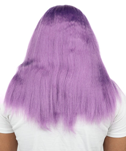 Rainbow Rapper | Multiple color Straight Medium Length Music Icon Wig | Premium Halloween Wig
