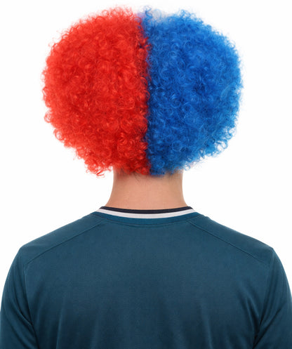Chile Flag Afro Multicolor Wig