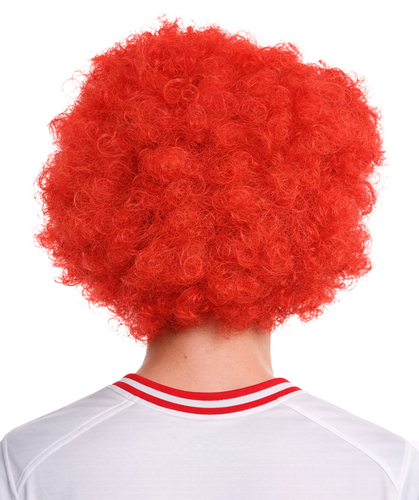 Denmark Flag Afro Red and White Wig