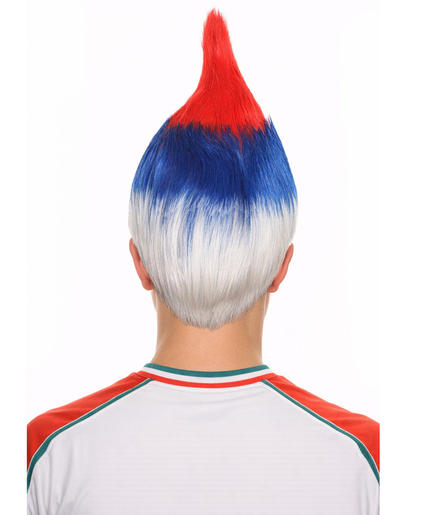 Serbia Flag Troll Multicolor Wig