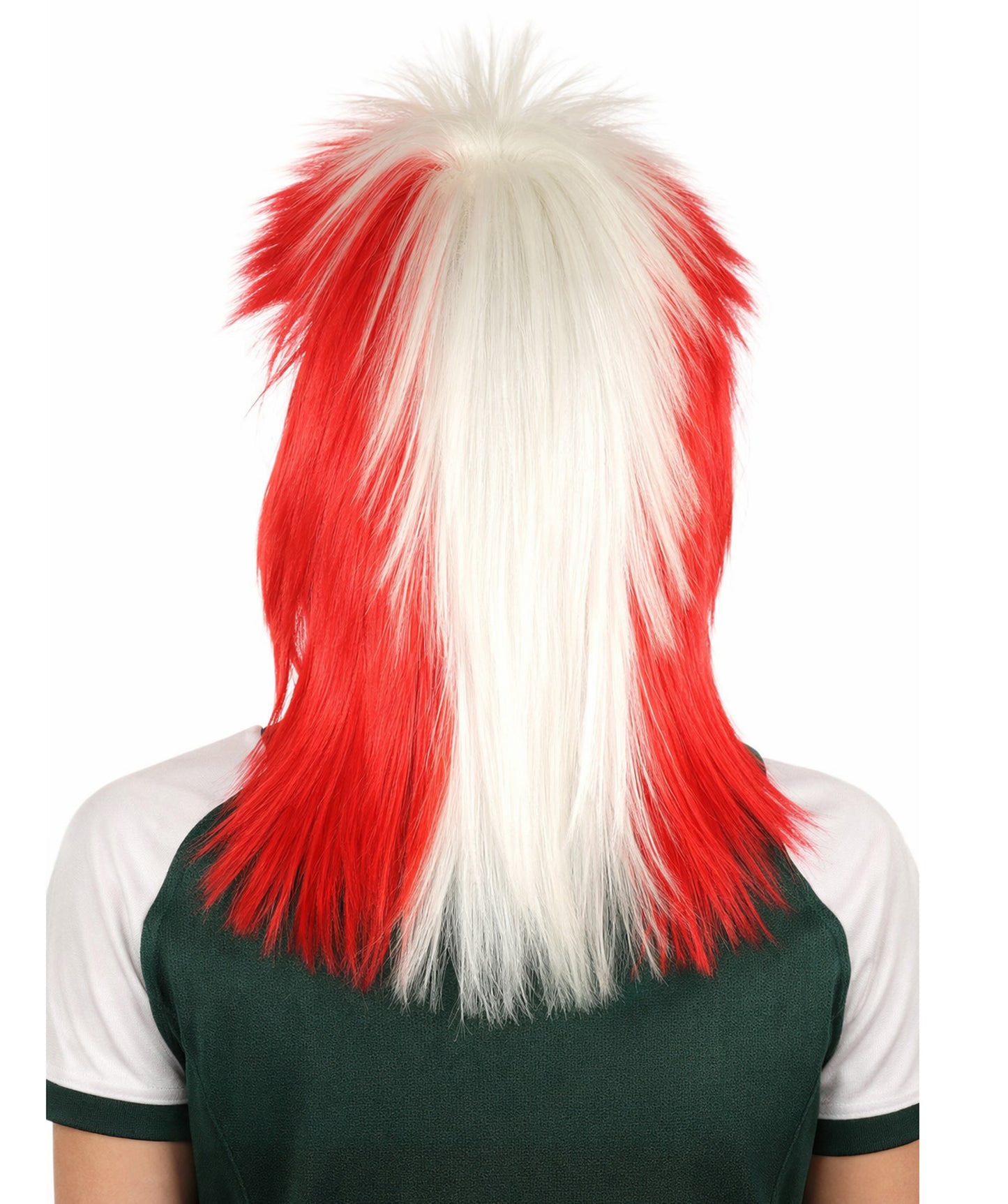 Europe Flag 80's Mullet Multicolor Wig