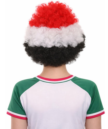 Egypt Flag Afro Multicolor Wig