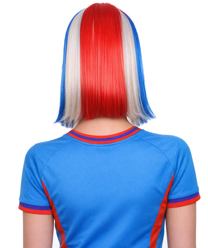 Iceland Flag Bob Multicolor Wig