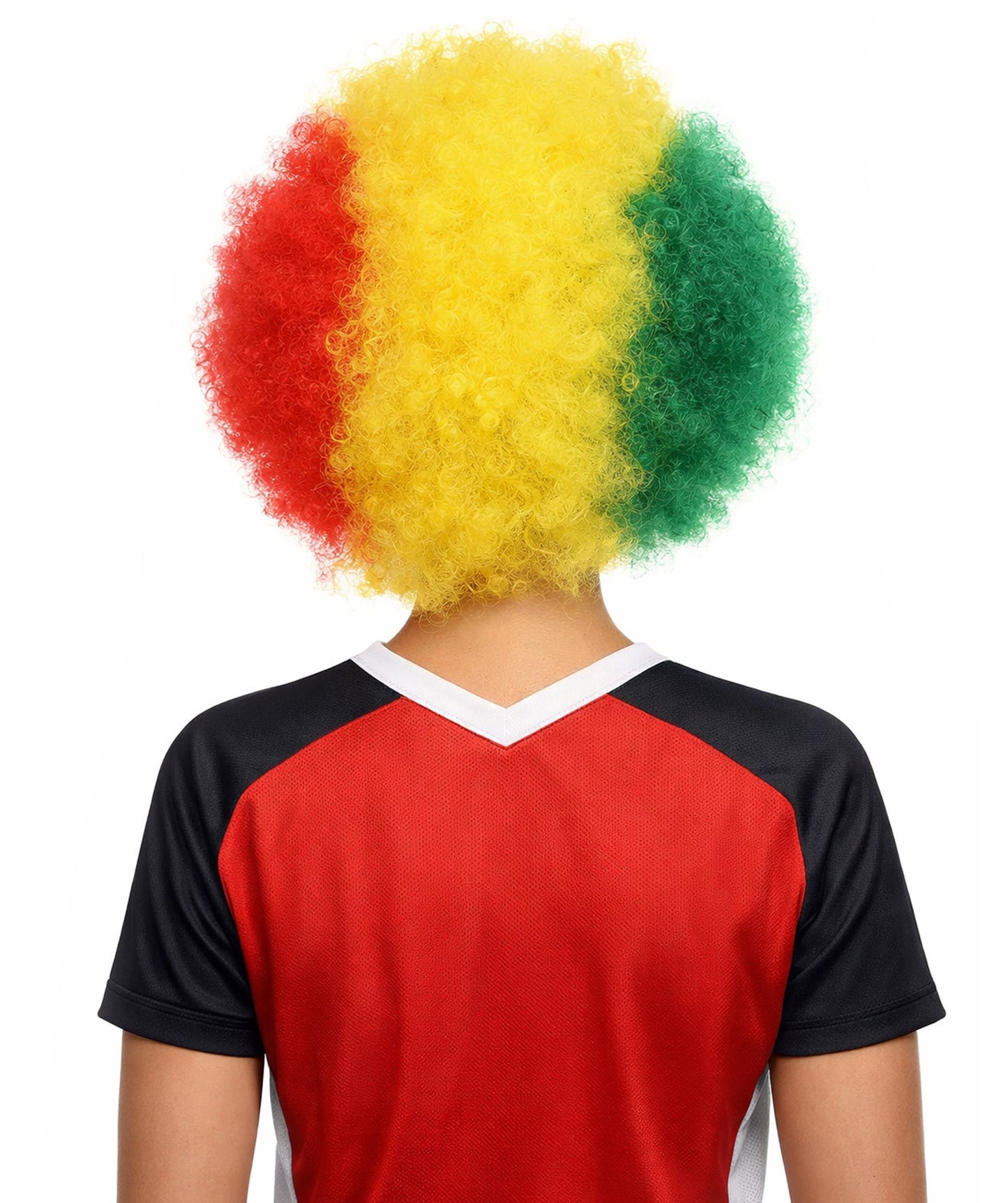 Senegal Flag Sport Afro Multicolor Wig