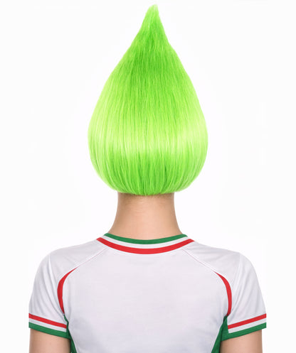 Unisex Santa's helper Neon Green Troll Wig