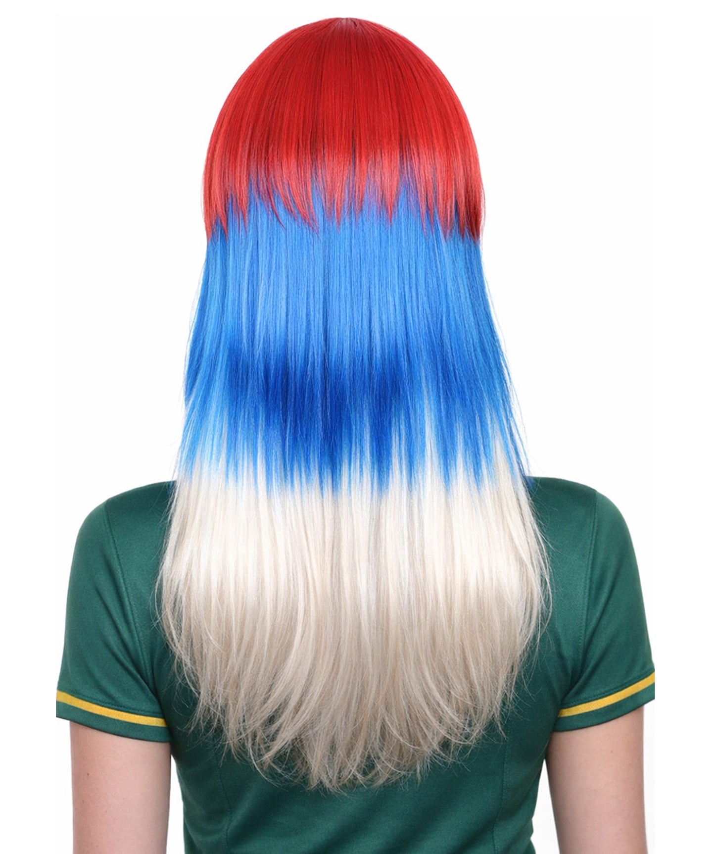 Serbia Flag Bob Multicolor Wig
