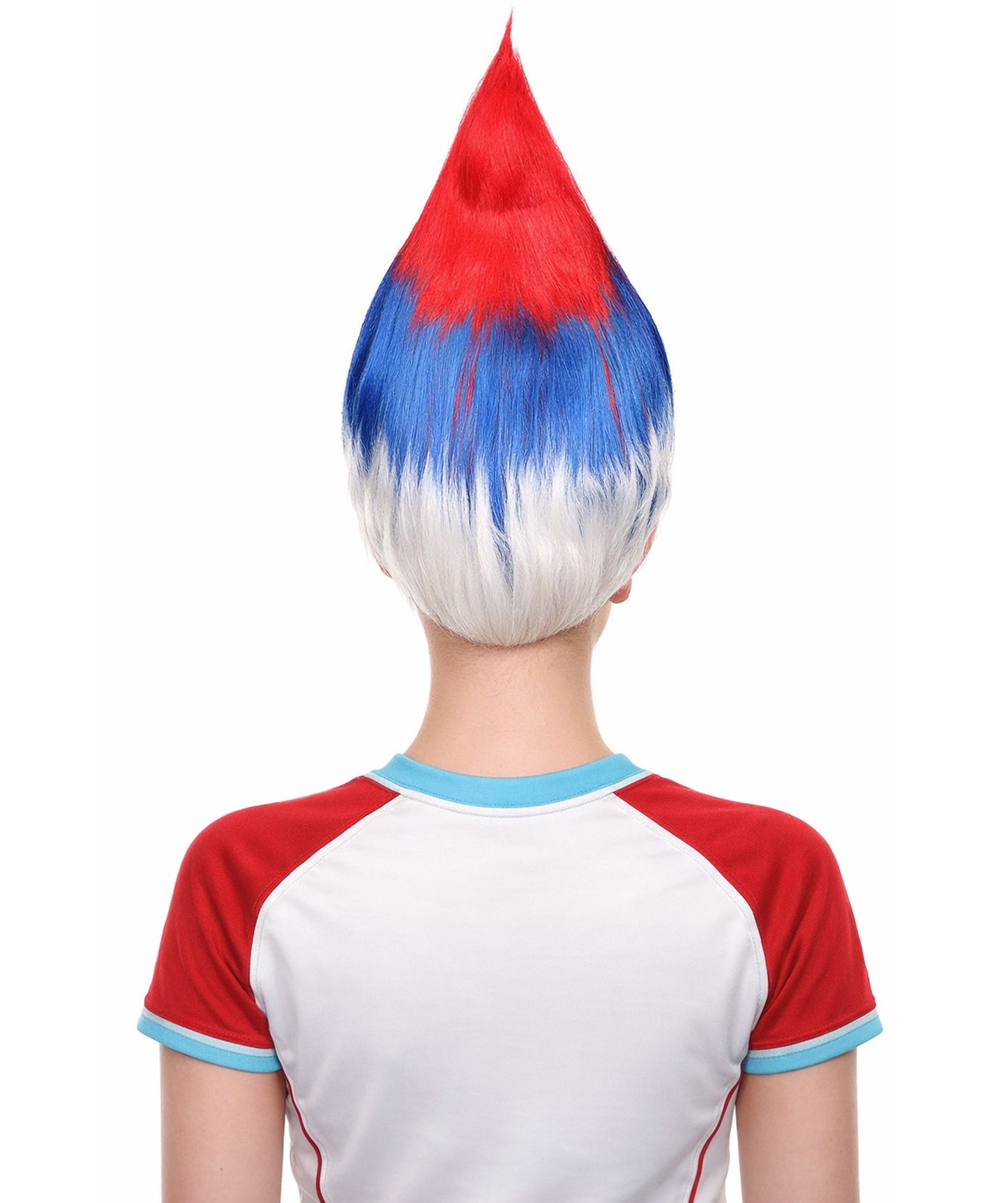 Serbia Flag Troll Multicolor Wig