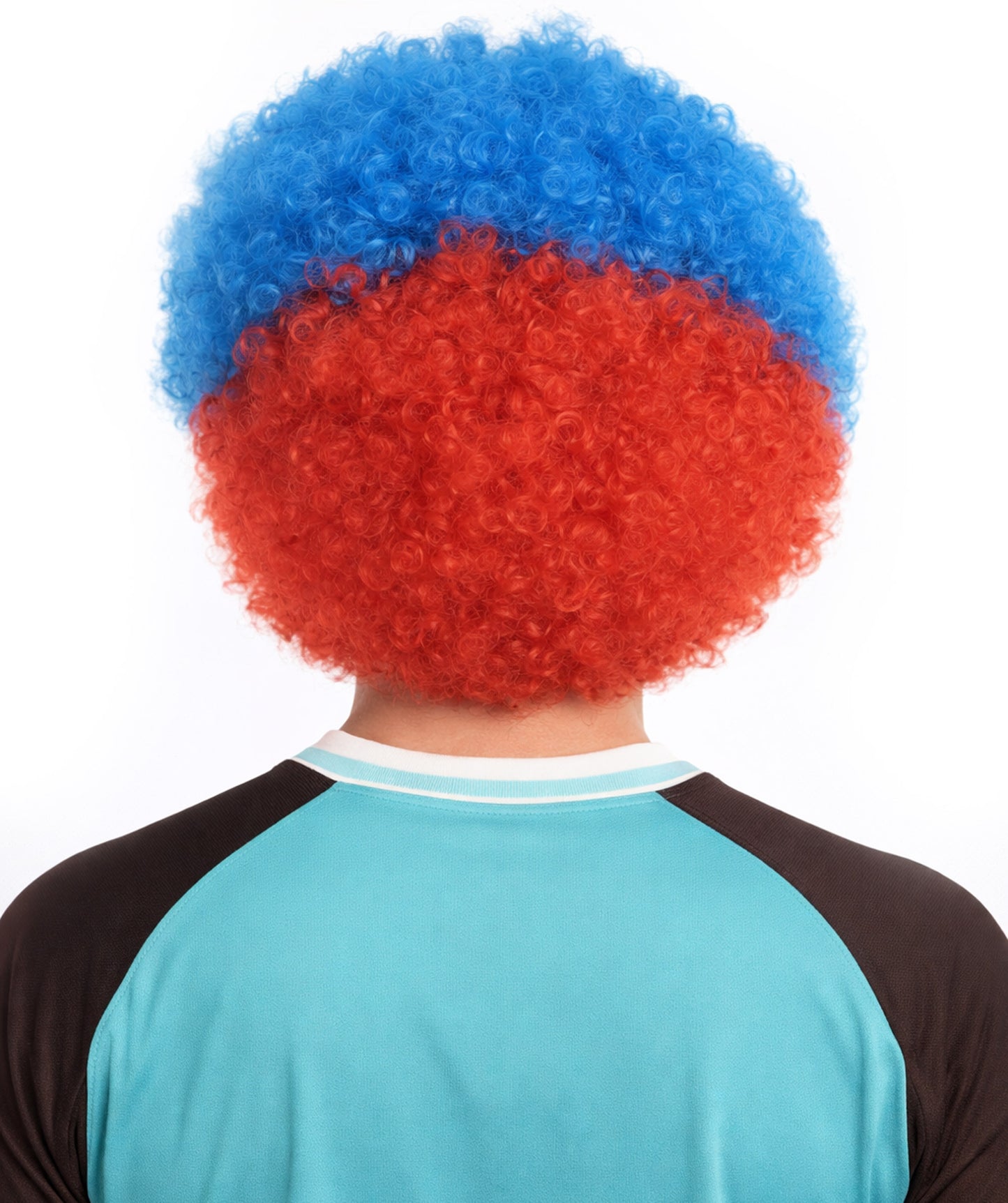 France Flag Afro Multicolor Wig