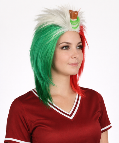 Flag Sports,80's Mullet Bob Wig | Premium Breathable Capless Cap