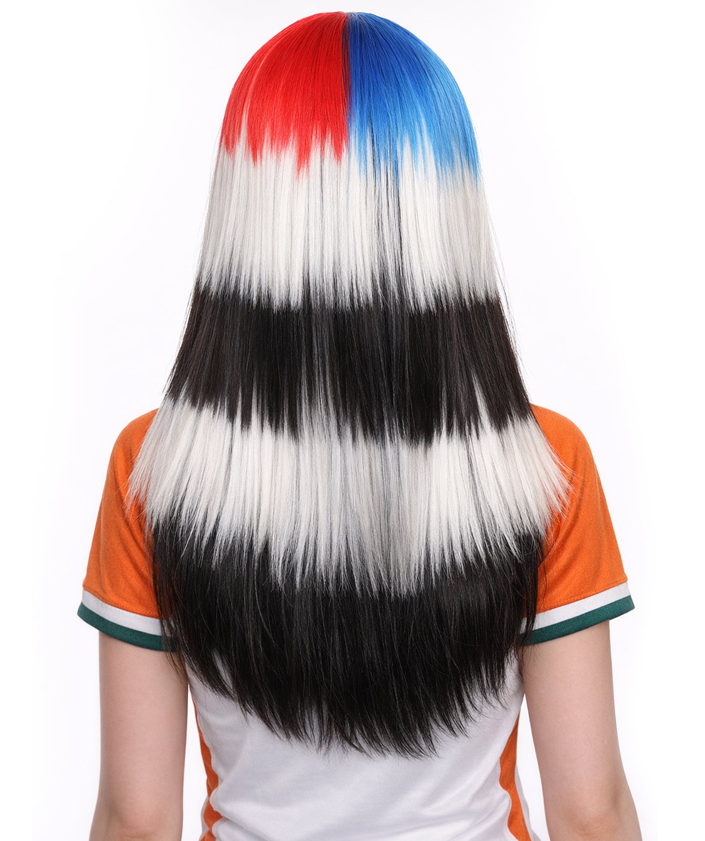 South Korea Flag Bob Multicolor Wig