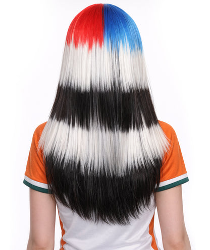South Korea Flag Bob Multicolor Wig