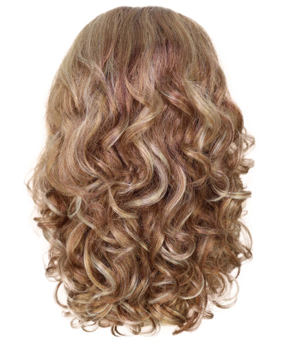 HPO Adult Women's Drag Queen Inspired Long Voluminous Multiple color Wig with Front Braid | Drag Queen & Performance Wig | Breathable Capless Cap
