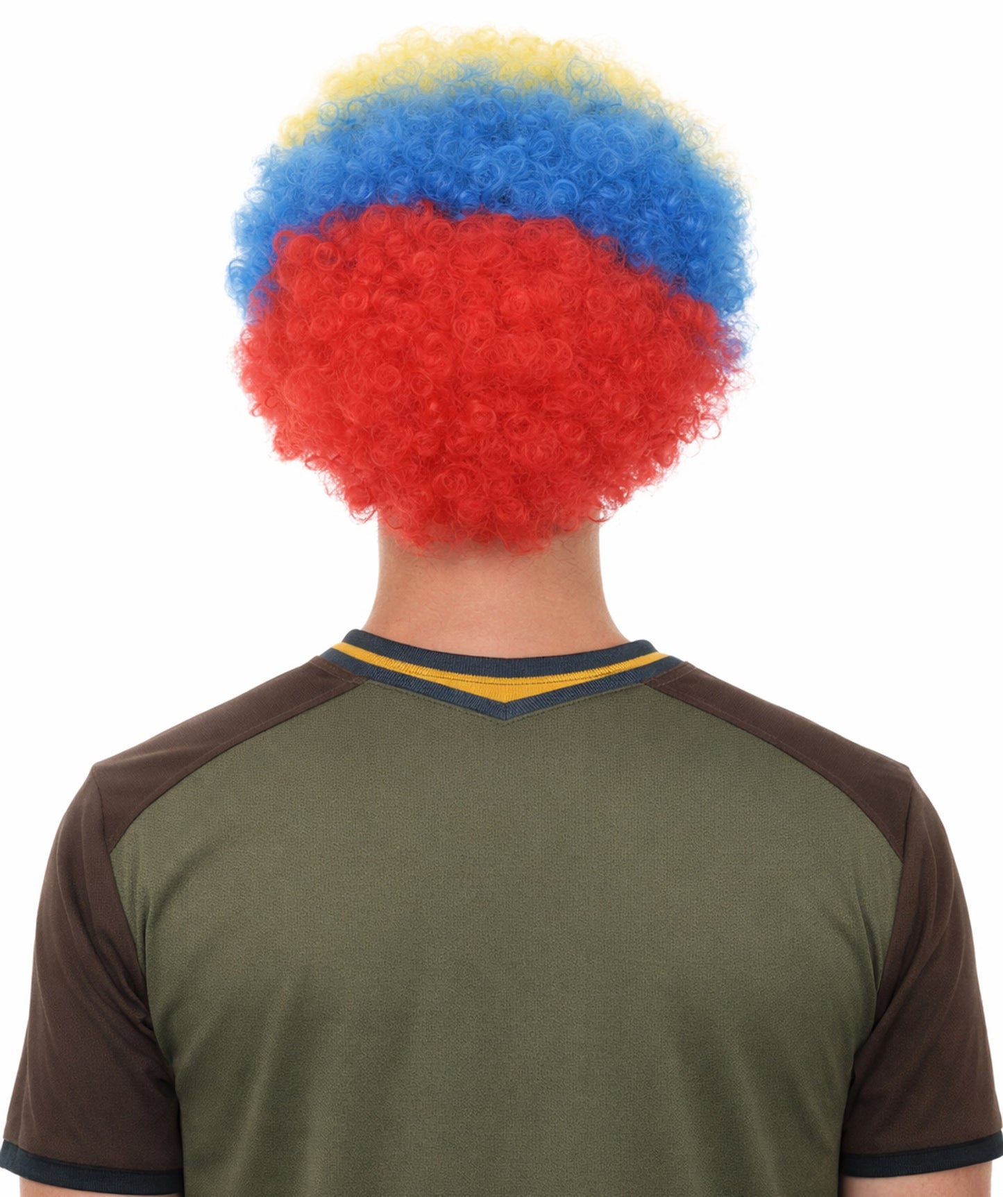 Colombia Flag Afro Multicolor Wig