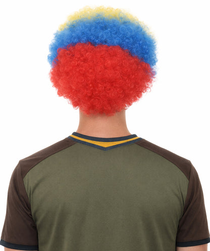 Colombia Flag Afro Multicolor Wig
