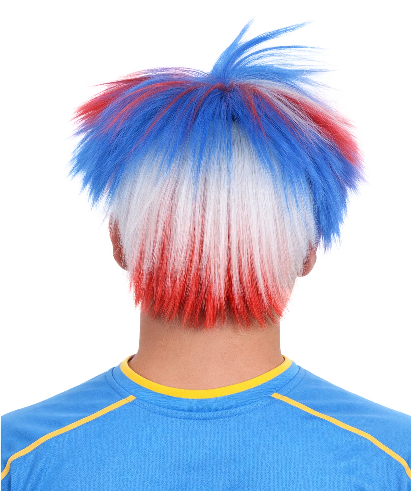 Adult Mens Patriotic Crazy Wig | Celebrity Wig | Premium Breathable Capless Cap