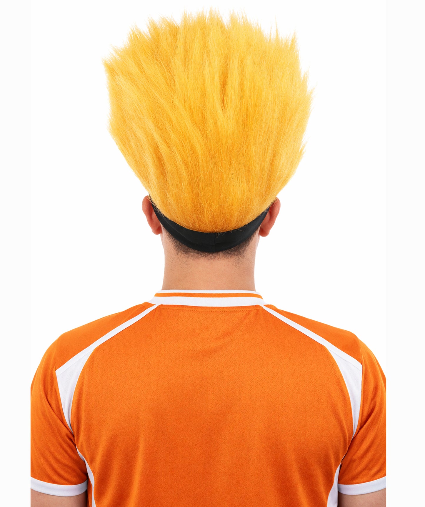 Men's Purple and Golden Spiky Mohawk Style Wig |