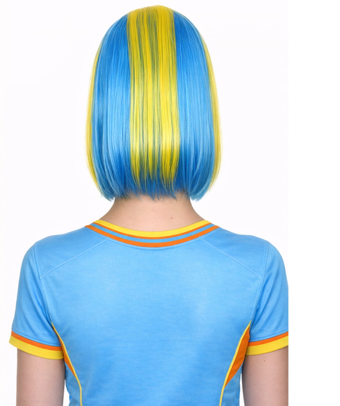 Sweden Flag Bob Multicolor Wig
