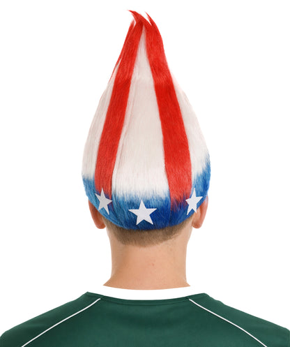 American Stripes Troll Multicolor Wig