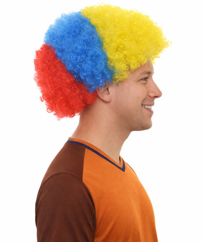 Ecuador Flag Afro Multicolor Wig