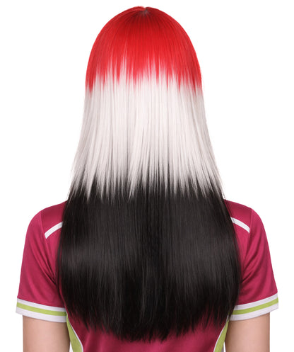 Egypt Flag Long Bob Multicolor Wig