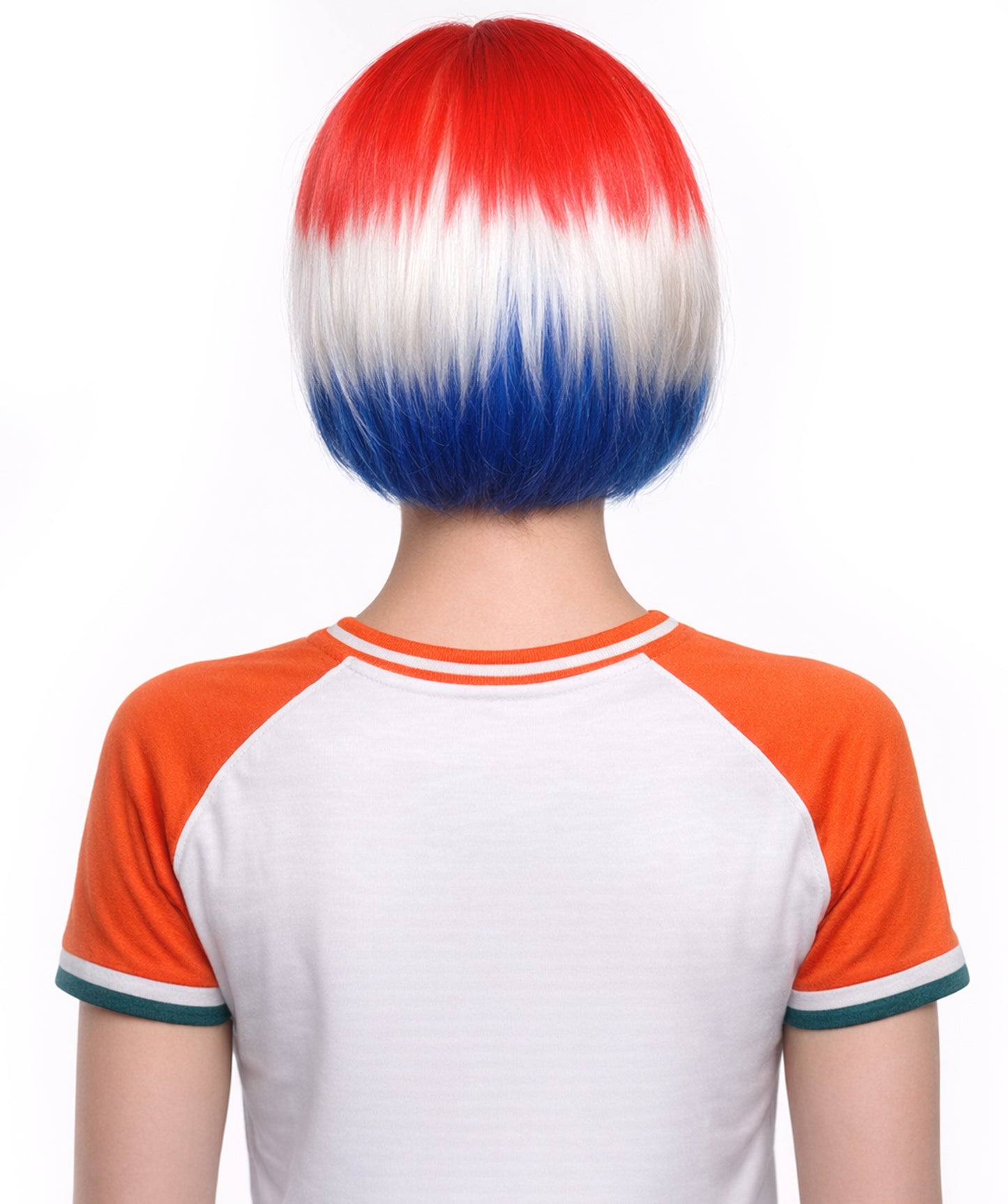 Croatia Flag Bob Multicolor Wig